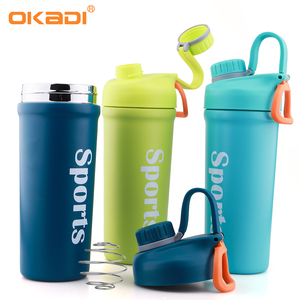 New Design Double Wall Stainless Steel Vacuum Insulated Sports Water Bottle Metal Thermos Flask <strong>Shake</strong> Bottle with Blender <strong>Shake</strong> - Product Image 4