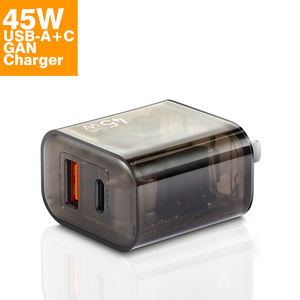 45W GaN super veloce caricatore USB A + C veloce adattatore di alimentazione <span class=keywords><strong>2</strong></span> porte PD usb tipo c macaron travel charger us eu plug per iphone 16 15 - Product Image 4