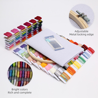 JP 120 couleurs fil à coudre broderie aiguille cadre broderie cerceau Kit bricolage à la main point de croix Kit