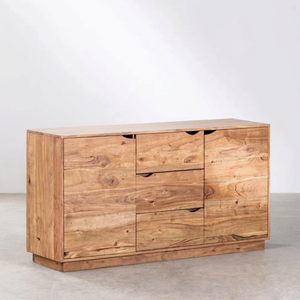 Aparador Moderno de Madera Maciza, Mueble de Almacenamiento Contemporáneo, Diseño Minimalista de Lujo para Sala de Estar, Cocina, Comedor - Product Image 1