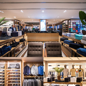 <span class=keywords><strong>Porte</strong></span>-vêtements d'usine Magasin de vêtements pour hommes <span class=keywords><strong>Porte</strong></span>-vêtements et chaussures de design d'intérieur de haute qualité - Product Image 3