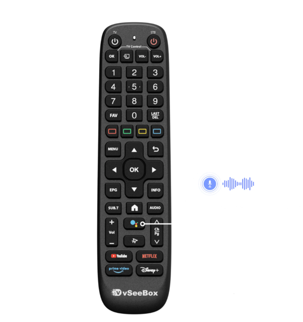 New V6 Plus Replacement Remote Control BT Voice Controller Backlit Suit for Vsee Box TV Box