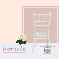 Chaises charivari en fer blanc, modernes pour Banquet, mariage, hôtel, restaurant,