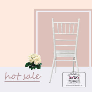 Sillas de hierro blancas para banquetes, sillas apilables modernas para boda, hotel, restaurante, Chiavari - Product Image 4