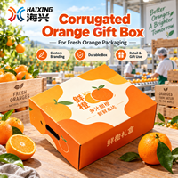 Ecologisch verantwoorde, aanpasbare fruitdozen van golfkarton, lichtgewicht & recycleerbaar, met reliëfdruk voor sinaasappelverpakkingen