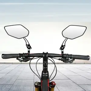 Clear Road Bicycle Mirror 360 Degree Rotation Adjustable Handle Bar Mirrors Bike Mirror For Cruiser Chopper Scooter