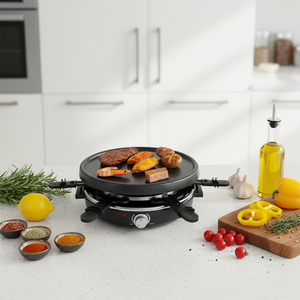 Plaque détachable antiadhésive, barbecue électrique d'intérieur sans fumée, <span class=keywords><strong>raclette</strong></span>, grill coréen, plaque chauffante pour la maison, pour le fromage, le chocolat - Product Image 1