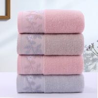 Wholesale Hand Towels Set of 2 Floral Pattern 100% Cotton Absorbent Soft Decorative Towel for Bathroom