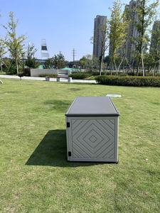 Armoire de rangement extérieure en HDPE écologique, verrouillable, à double <span class=keywords><strong>porte</strong></span>, pour jardin, patio, cour, facile à assembler, 120 gallons, résistante aux intempéries - Product Image 3
