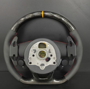 พวงมาลัยคาร์บอนไฟเบอร์สำหรับ <span class=keywords><strong>Audi</strong></span> TT S4 S5 S6 S7 S8 A3 A4 A5 A6 A7 A8 Q3 Q5 Q7, พวงมาลัยหนังแบบเจาะรูรุ่นอัพเกรด - Product Image 2