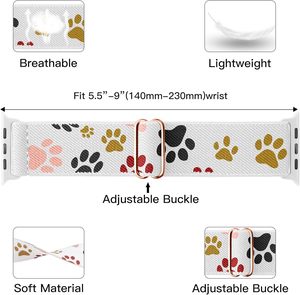 Blissbands Adjustable Soft Elastics Strap Stretchy Nylon <strong>Loop</strong> Bands Compatible for Apple Watch 38mm-49mm SE Ultra IWatch - Product Image 2