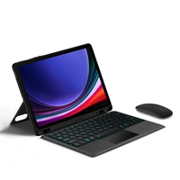 Casing Keyboard Nirkabel Kulit Ultra Tipis untuk Samsung Galaxy Tab S6 Lite 10.4 UK Rusia Dilengkapi Pena