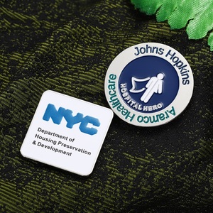 New nam châm kim loại pins tùy chỉnh thiết kế vòng vuông kinh doanh thương hiệu nhân viên pins metalicos Bạc men <span class=keywords><strong>pin</strong></span> phù hiệu với từ tính - Product Image 2