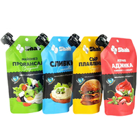 Sachets en plastique personnalisés pour condiments de qualité alimentaire Sachet d'emballage pour sauce au beurre d'arachide au ketchup Pochette à bec debout pour pâte de tomate
