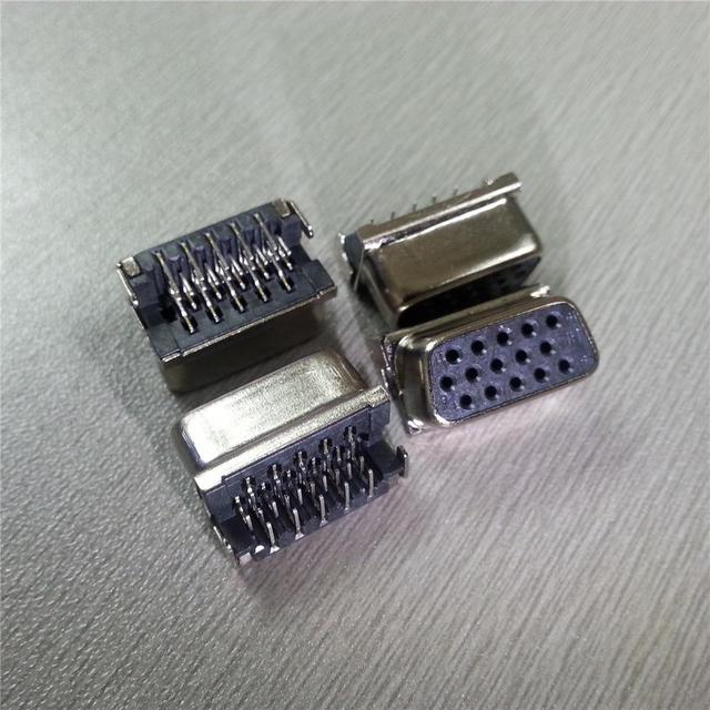 Best Quality Slim D Sub VGA 15Pin Opposit SMD Socket Connector