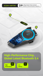 Ohmi D9 <span class=keywords><strong>Bluetooth</strong></span> 5.4 enc Moto Mũ bảo hiểm với 6 tay đua <span class=keywords><strong>Interphone</strong></span> full duplex Chất lượng cao <span class=keywords><strong>Bluetooth</strong></span> tính năng chống thấm nước - Product Image 4