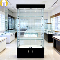 Vitrine en verre trempé anti-poussière en aluminium pour modèles de voitures, figurines d'anime, étagères réglables, robuste et étanche