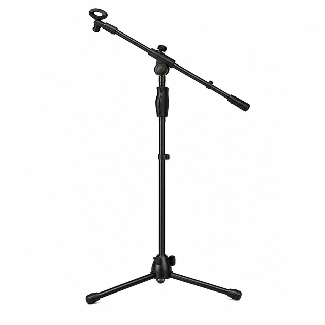 Heavy Duty Adjustable Boom Microphone Stand, Professional Metal Tripod Mic Stand for Stage Studio Recording