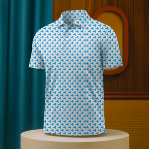 Polo de golf New York personnalisé de haute qualité, 88% polyester, 12% élasthanne, séchage rapide, coupe ajustée, sublimation, imprimé intégral - Product Image 2