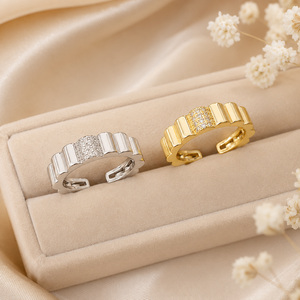 Anello regolabile con design personalizzato, gioiello unisex alla moda per tutti i giorni - Product Image 6