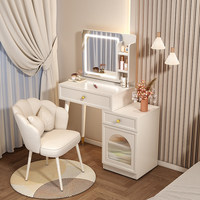 Meuble de dressing moderne pour la maison, coiffeuse en bois sur mesure avec miroir et éclairage, prix de gros