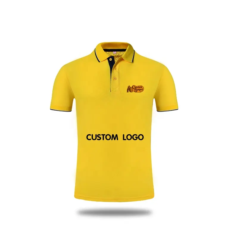 De calidad superior resistente a la deformación de Golf de los hombres Polo de manga corta Camiseta de impresión de patrón de nuevo estilo camiseta con logo