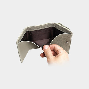 Echtes Leder Vintage Kurze Geldbörse Münzbeutel Modische Dreifach-Faltbare RFID-Kartenhalter mit Polyesterfutter Portemonnaie aus Leder - Product Image 3