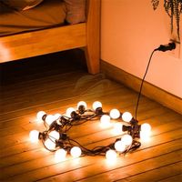 E14 Guirlande Lumineuse à LED Colorée Remplaçable, Lampe à Ampoule, Ceinture, Guirlande Lumineuse Féerique, Jardin Extérieur, Fête Décoratif