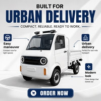 Camionnette électrique directement de l'usine, véhicule utilitaire électrique 4 roues pour adultes, véhicule utilitaire agricole, camion électrique 2 portes