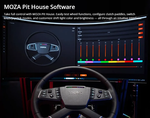 Kit completo de simulación de carreras Moza <span class=keywords><strong>Racing</strong></span> R5 con base de volante de transmisión directa, volante, pedales de presión y soporte para juegos de PC - Product Image 6