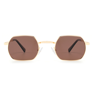 Gafas de Sol Rectangulares Unisex con Marco Metálico, Lentes Verdes, Protección UV400, Protección Solar para Adultos - Product Image 6
