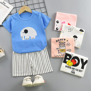 Ensemble de vêtements pour enfants à manches courtes printemps-été, respirant et confortable, vêtements pour bébés garçons, ensembles deux pièces, vêtements pour bébés - Product Image 2