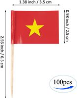 Vente en gros de nouveaux pics à dents personnalisés du Vietnam et de mini-pics décoratifs pour cupcakes de différents pays