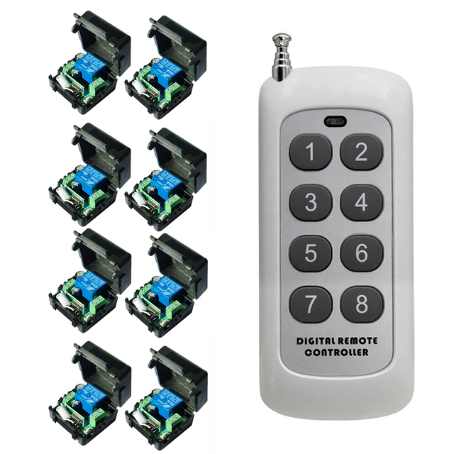 Dc 12v 24v 36v 4ch rf wireless remote control switch radio receiver with 2000m long distance remote controller suckers antenna
