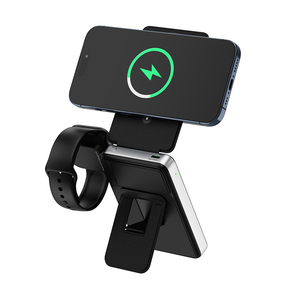 พาวเวอร์แบ<span class=keywords><strong>ง</strong></span>ค์ไร้สายแบบพับได้ 4 in 1 ความจุ 110000mAh พร้อมที่วา<span class=keywords><strong>ง</strong></span>โทรศัพท์แม่เหล็ก รอ<span class=keywords><strong>ง</strong></span>รับการชาร์จเร็ว 15W PD20W สำหรับโทรศัพท์และสมาร์ทวอทช์ - Product Image 1