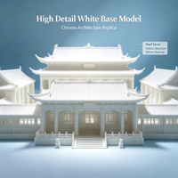 Modèle d'architecture chinoise personnalisé sur base blanche