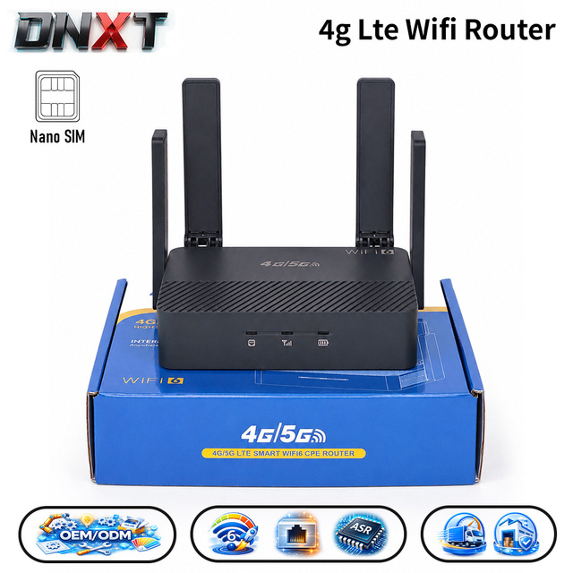 DNXT 4g Lte Wifi Router 2.4GHz Cat4 300Mbps Wifi 6 Router Mini Wifi 4g Wifi Router Type-C 3000mAh 4g Router Wifi Home Use