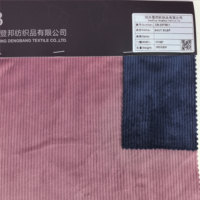 Tissu en velours côtelé tricoté en polaire, 94% polyester, 6% élasthanne, 280 GSM, confortable et chaud, prêt à être expédié