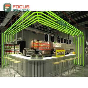 Refined Coffee Display Cabinet Tempered Glass Front Accessory Display Area Storefront Coffee Cabinet - Product Image 6