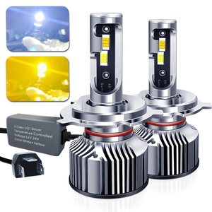 Bombilla de Faro de coche de alta calidad 6500K 3000K 2 colores faros Led H7 haz Alto y Bajo <span class=keywords><strong>H4</strong></span> accesorios de coche Led bombilla superbrillante - Product Image 1
