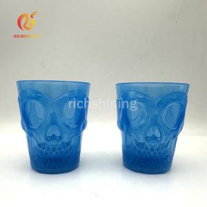 Richshining Offre Spéciale 14oz Halloween Party LED Tasse Liquide Activé Lumière Tasse Tasse Crâne Forme Clignotant Tasse pour Bar Party - Product Image 5