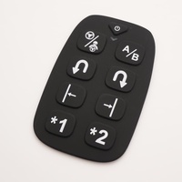 Teclado de Silicona Personalizado OEM con Símbolos de Función Impresos para Ensamblaje de Control Remoto Inalámbrico