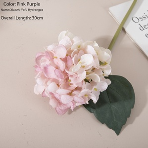 Ramas de Flores Artificiales de Hortensia Tejidas a Mano, Aromáticas, Suaves, Impermeables, Realistas, Tallos Florales Artificiales de Larga Duración para el Hogar - Product Image 1