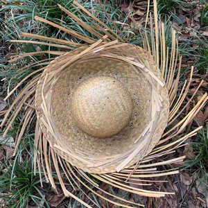 Sombrero de Paja Tejido a Mano, Estilo Retro Campestre, <span class=keywords><strong>Mexicano</strong></span>, Americano, Puertorriqueño, Popular para Fiestas en la Playa - Product Image 1