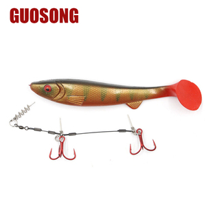 Venta al por mayor de China pesca de Lucio <span class=keywords><strong>1</strong></span>*7 aparejos de acero inoxidable aguas poco profundas Soft Shad <span class=keywords><strong>Rig</strong></span> Spikes Stinger - Product Image 4