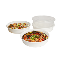 Boîte alimentaire jetable TeGuan moderne, résistante aux fuites, en PP de qualité alimentaire, compatible micro-ondes, avec couvercle, 70 oz, logo personnalisé, emballage à emporter