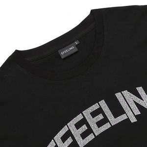 เสื้อยืดสตรีทจีเอสเอ็ม300สีดำล้วนเสื้อยืดพลอยเทียมเสื้อยืดโอเวอร์ไซส์สำหรับทุกเพศ - Product Image 4