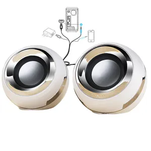 Round Computer Speakers Gaming Speaker Smart Phone Laptops USB Stereo Volume Control PC Speakers manufacturer