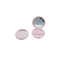 Anpassbare Concealer-Lidschatten-Palette Schlankes Design Pinsel-Fach Spiegel Klappverschluss Probenformat Geteilte Fächer Kunststoff
