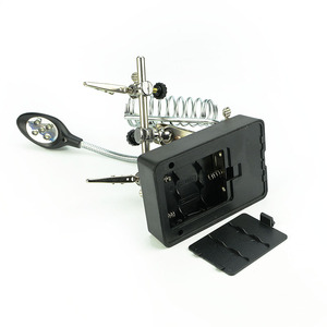 Lente d'Ingrandimento da Tavolo Illuminata MG16129-C con Clip Ausiliaria, 5 LED, Lente in Vetro, 3 in 1 Lente d'Ingrandimento per Saldatura - Product Image 4
